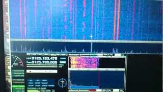 RTL2832 as IF SDR Icom 7000  Panadapter audio Spectrum Analyzer  HF SSB 20m part 1 [upl. by Nett]