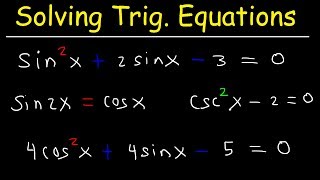 Solving Trigonometric Equations By Factoring amp By Using Double Angle Identities [upl. by Ellehcil925]