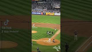 Hideki Matsui the 2009 WorldSeries MVP threw out tonights ceremonial first pitch 🇺🇲🇯🇵🗽⚾💪 [upl. by Attenod420]