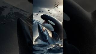 Killer Whale Orca Vs Shark animalbattle wildanimal animals [upl. by Hannala]