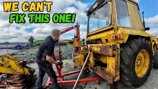 The BIGGEST Job Of Them All  But Ive Discovered A MAJOR Problem  MF 50B Backhoe Removal [upl. by Akibma]