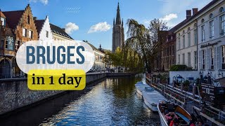 One Day in Bruges Belgium Top Things to Do in Bruges city tour Bruges  waffles belfry guide [upl. by Aisek293]