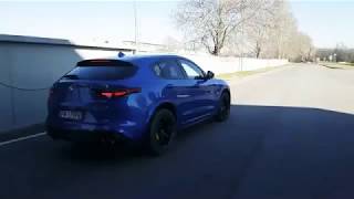 Alfa Romeo Stelvio Quadrifoglio 2018 launch control  amazing exhaust sound  the ultimate SUV [upl. by Kelwunn276]