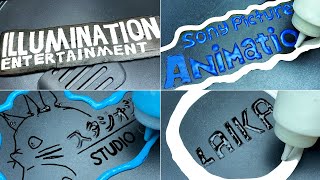 Animation Studios Logos Pancake Art  Illumination Sony Pictures Animation Studio Ghibli Laika [upl. by Idorb]