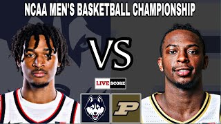 UConn Huskies vs Purdue University  2024 NCAA Mens Basketball Championship Live Scoreboard [upl. by Ainival299]