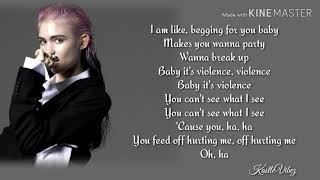 Grimes amp io  Violence Lyrics [upl. by Ahsaelat]