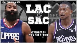 LA Clippers vs Sacramento Kings Full Game Highlights  Nov 29  2024 NBA Season [upl. by Eojyllib]