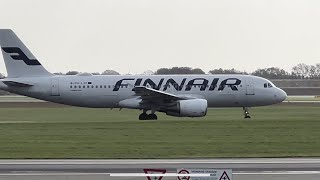 FINNAR AIRBUS A320214 FROM COPENHAGENLONDON takeoff [upl. by Dragone20]