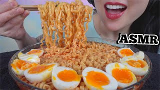 ASMR SPICY NOODLES  SOFT BOIL EGGS NO CRUNCH EATING SOUNDS NO TALKING  SASASMR [upl. by Eirot]