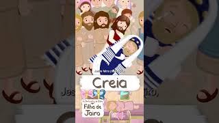 CREIA A FILHA DE JAIRO · PODER DE JESUS · DESENHO BÍBLICO INFANTIL KIDS CRIANÇAS shorts [upl. by Haonam]