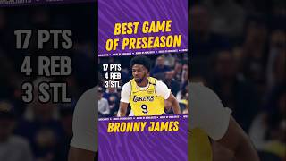 Bronny best preseason game so far🙌 [upl. by Kcarb869]