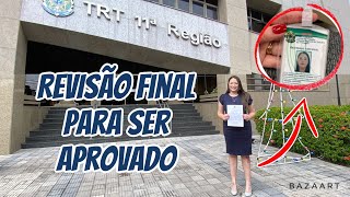 CONCURSO TRT 11  COMO FAZER A REVISÃO FINAL NAS ÚLTIMAS SEMANAS  TJAA [upl. by Anawit85]