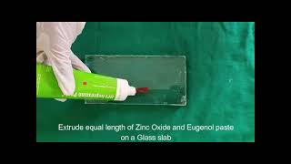 Manipulation of Zincoxide eugenol impression paste [upl. by Assirrac]