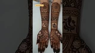 Mehndi design for hands bridal full hand mehndi design hindu bride  mehndi henna heena fyp [upl. by Harp]