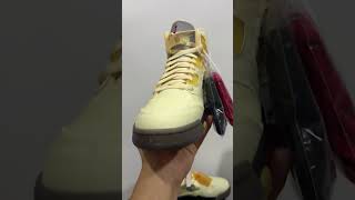 Jordan 5 Retro OffWhite Sail nikeshoes shoes nike nikes sneakers jordan5 jordan5offwhite [upl. by Donica]