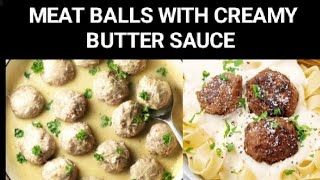 MEAT BALLS WITH CREAMY BUTTER SAUCE RECIPE viral pasta meatballs creamy butter tastyfood yumm [upl. by Jecon]