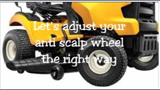 Trail Rider 570 Lets set up your scalp wheel the proper way on a Cub Cadet lt 50 areo force [upl. by Simonette]