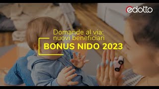 Bonus nido 2023 domande al via con nuovi beneficiari [upl. by Ahsieym]