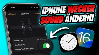 EINFACH jedes Lied als iPhone Wecker Sound ändern ✅ NEU mit iOS 16 🔥 [upl. by Adnohs]