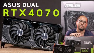 รีวิวการ์ดจอ Asus Geforce RTX4070 Dual GDDR6X 12GB เล่นเกมส์ 4K และตัดต่องานบนจอ 34 นิ้วสบายๆ [upl. by Sholeen]