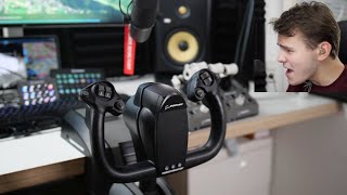 My NEW Flight Simulator YOKE Setup  Thrustmaster Boeing Yoke [upl. by Frasch]