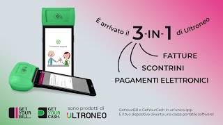 Scontrini fatture incassi È arrivato il 3in1 di Ultroneo per dispositivi professionali Android [upl. by Norvol]