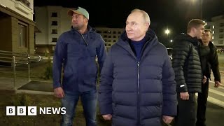 Vladimir Putin pays visit to occupied Mariupol in Ukraine – BBC News [upl. by Nirret]