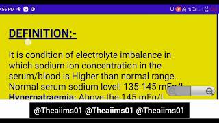 Hypernatremia in HindiEnglish for BscnursingGnm ANM competitive exams medical education [upl. by Annayat]