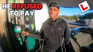 Learner Driver RUNS OFF After Filling Up Fuel [upl. by Elocan809]