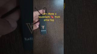 DIY bookmark from price tag art diy shorts [upl. by Enaelem]