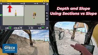 Earthworks Depth and Slope Sections vs Slope Excavator [upl. by Dorey]