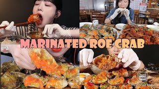 ASMR SOY amp SPICY MARINATED RAW CRAB mukbang compilation [upl. by Teressa]