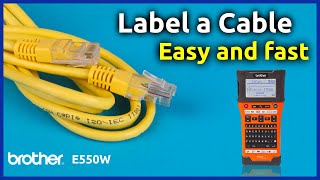 Easiest way to label a cable  Brother E550W Shorts [upl. by Quiteri]