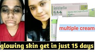 glycol 6 cream for CLEAR SKIN glyco 6 cream kese use kareGA6 pigmentation black spot  benefits [upl. by Alliuqet383]