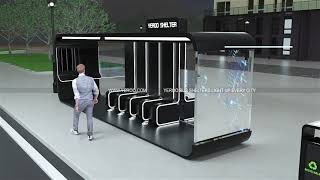 Modern Bus Shelter New Design  Smart Bus Stop  China Bus Station Supplier [upl. by Aihtnamas]