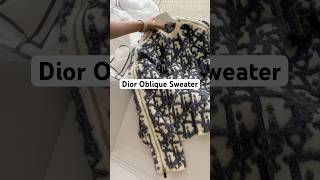 Dior Oblique Sweater White Virgin Wool and CottonBlend Jacquard dior diorclothes clothing [upl. by Gasser]