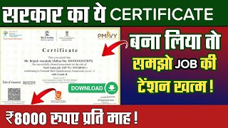 PMKVY Certificate 2024  Pradhan Mantri Kaushal Vikas Yojana 2024  Government Job 2024 [upl. by Clercq]