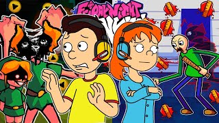 Caillou VS Drowned Ben amp Rosie VS Baldi  Friday Night Funkin Mods [upl. by Durarte821]