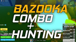 Bazooka one Shot Combo  Bounty Hunting  Montage  Blox fruits [upl. by Eterg]