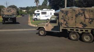 Ex Army Unimog and 6x6 Landrover off to join a movie [upl. by Enehpets241]