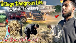 Traditional Wheat Threshing In Village Pakistan🌾 😍Experience Desi Village Lifestyle  Faisal Jhaan [upl. by Magan210]