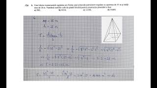 Unul dintre monumentele egiptene are forma unei piramide patrulatere regulate cu apotema de 35 m [upl. by Aisa]