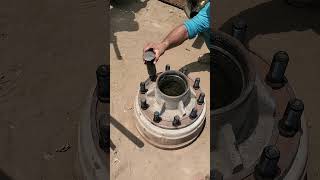 Axle restoration  trailer Axle wheel Bolt replacement trailer manufacturing truck Axel [upl. by Ahselyt310]