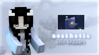 aesthetic nighttime bedwars  solo bedwars commentary [upl. by Luapnoj]