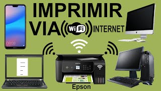 Cómo hacer impresiones desde internet o WiFi como configurar para imprimir via wifi EPSON L3160 [upl. by Romney]