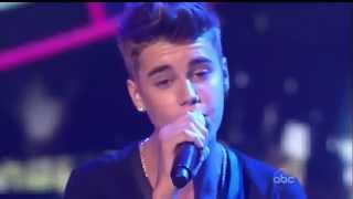 Justin Bieber  Boyfriend Acoustic On NYRE 2013 [upl. by Loise]