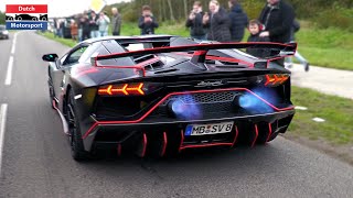 Supercars leaving Car Show  800HP Gintani SVJ Regera F12 NLargo XBOW GTXR GT2 RS [upl. by Dimitry480]