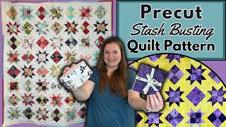 NEW Quilt Pattern using Precut Fabrics  Quilt Tutorial [upl. by Callery]