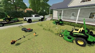 Our lawn mower business made us RICH  Farming Simulator 22 [upl. by Rooke]