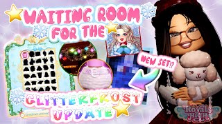 facecam 🤩  day 8  waiting room for the 🎄glitterfrost update🧸  royale high [upl. by Wanyen]